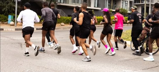 Live Running Club members on a club run